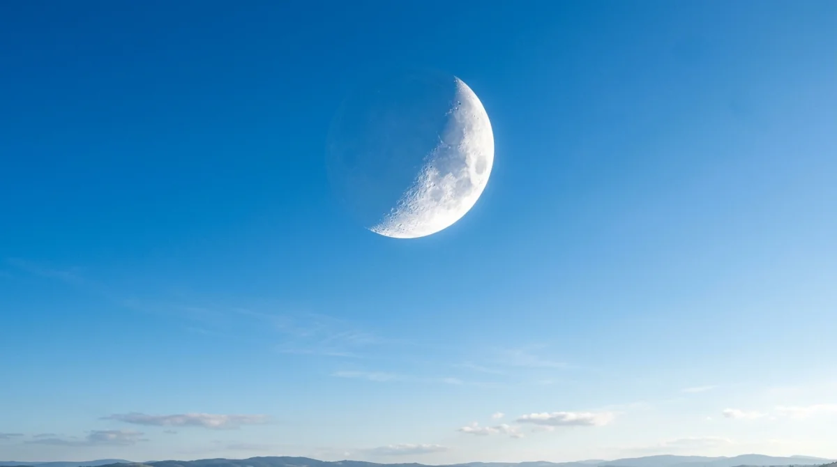 pourquoi voit on la lune en plein jour