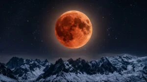 pourquoi la lune est rouge