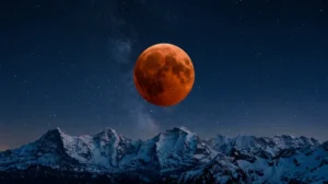 pourquoi la lune est orange