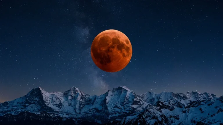 pourquoi la lune est orange
